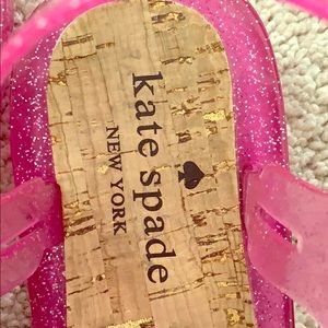 Kate Spade pink glitter Jelly sandals NWOT Size 7